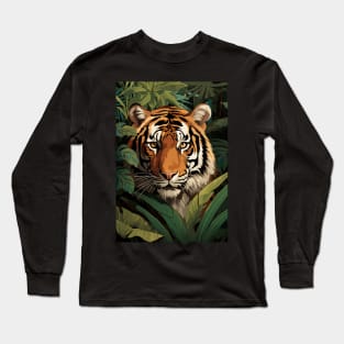 Jungle Tiger Face Long Sleeve T-Shirt